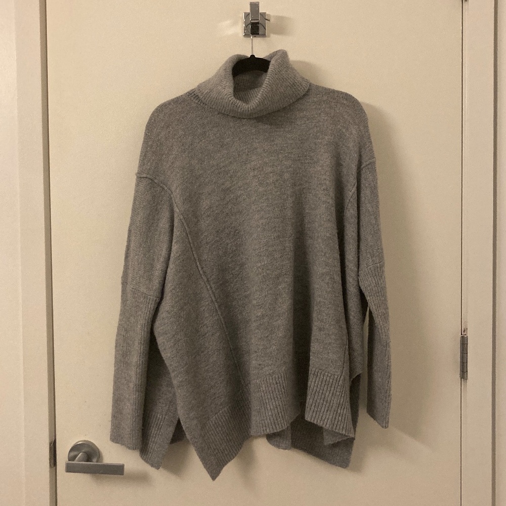Gray Turtleneck Sweater